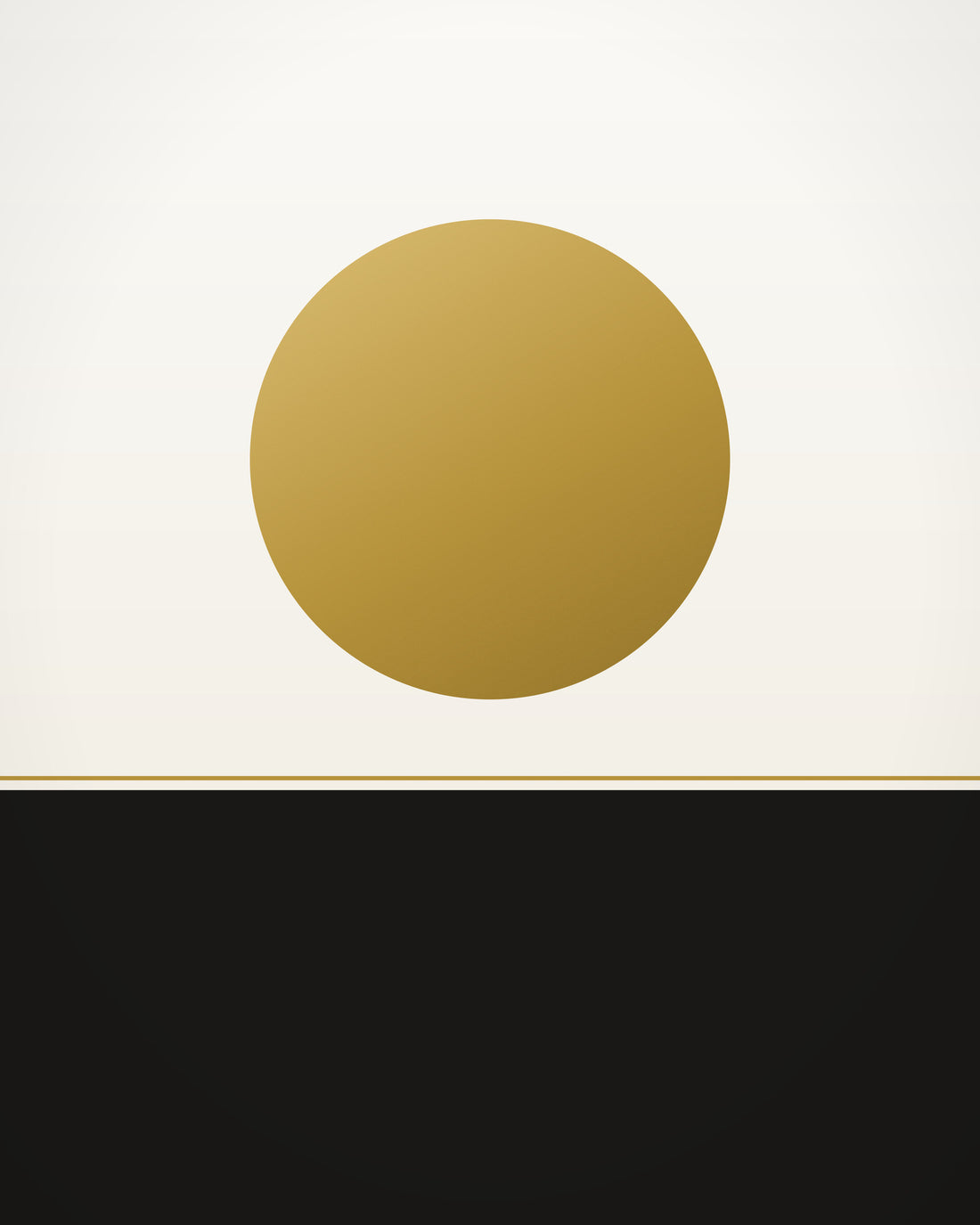Solstice — a gold disc above a dark horizon